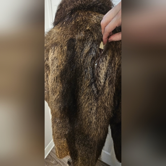 Vintage Fur Jacket Brown Fur Coat - Picture 14 of 16